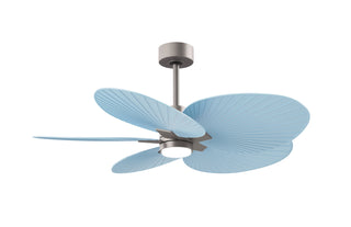 Buy brushed-nickel-finish-with-light-blue-blades Alessandra TROPICAL - LK Ceiling Fan by Matthews Fan Company