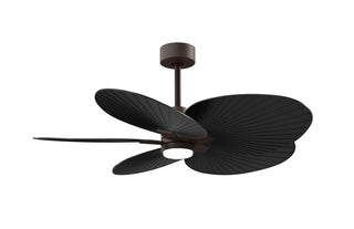 Buy textured-bronze-finish-with-matte-black-blades 5-Blades Alessandra TROPICAL - LK Matthews Fan Company by Matthews Fan Company