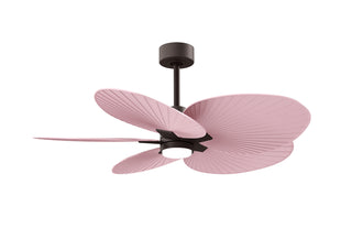 Buy textured-bronze-finish-with-light-pink-blades 5-Blades Alessandra TROPICAL - LK Matthews Fan Company by Matthews Fan Company
