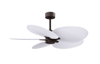 Buy textured-bronze-finish-with-matte-white-blades 5-Blades Alessandra TROPICAL Matthews Fan Company by Matthews Fan Company
