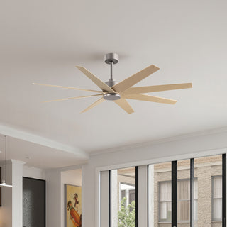 Buy brushed-nickel-finish-with-light-maple-tone-blades Ariella Ceiling Fan by Matthews Fan Company