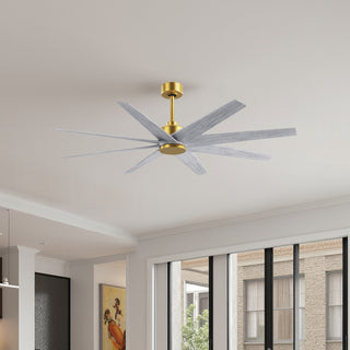 Buy brushed-brass-finish-with-barn-wood-tone-blades Ariella Ceiling Fan by Matthews Fan Company