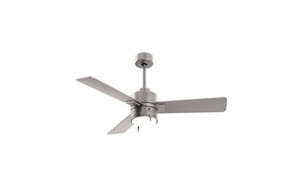 Buy brushed-nickel-finish-with-brushed-nickel-blades Steven Ceiling Fan with Light by Matthews Fan Company