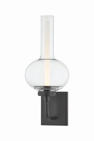 Buy distressed-bronze-with-clear-glass-and-clear-shade Rossman Outdoor (Damp) Sconce by Hudson Valley