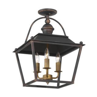 Christoff Semi-Flush Mount Ceiling Light by Golden