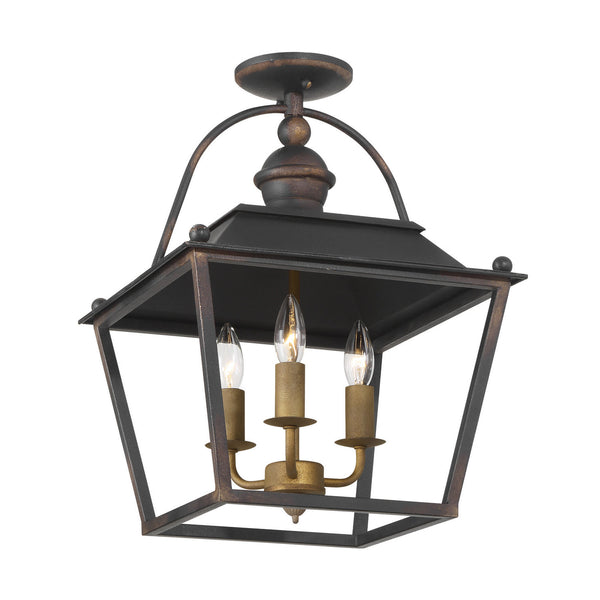 Christoff Semi-Flush Mount Ceiling Light by Golden