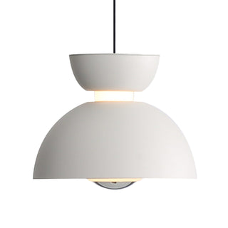 Buy sand-white-with-chrome-glass Vintra Pendant by Golden