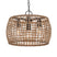 Natural Black with Maple All-Weather Wicker Glass and Woven/Natural Shade