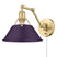 Brushed Champagne Brass with Exotic Purple Glass and Purple Shade