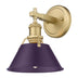 Brushed Champagne Brass with Exotic Purple Glass and Purple Shade
