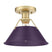 Brushed Champagne Brass with Exotic Purple Glass and Purple Shade