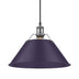 Pewter with Exotic Purple Glass and Purple Shade