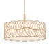 Almond with Ivory Linen Glass and Natural/Cream Shade