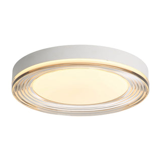 Buy sand-white-with-smoky-acrylic-glass-and-smoke-shade Ondulada Flush Mount Ceiling Light by Golden