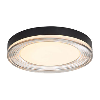 Buy sand-black-with-smoky-acrylic-glass-and-smoke-shade Ondulada Flush Mount Ceiling Light by Golden