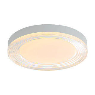 Buy sand-white-with-clear-glass-glass-and-clear-shade Ondulada Flush Mount Ceiling Light by Golden