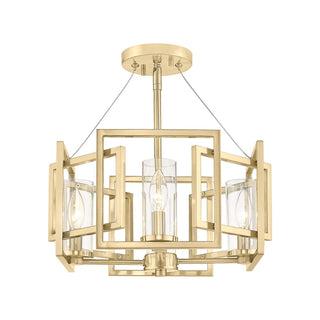 Buy brushed-champagne-brass-with-clear-glass-glass-and-clear-shade Marco Pendant by Golden