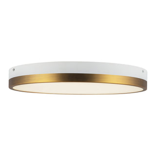 Buy aged-gold-white-with-frosted-glass-glass-and-white-shade Adelaide Flush Mount Ceiling Light by Alora