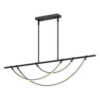 Buy urban-bronze-with-frosted-silicone-diffuser-glass Aryas Linear Pendant by Alora