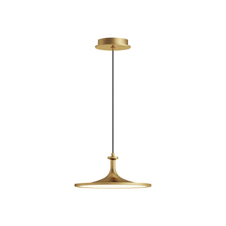 Buy brushed-gold-with-frosted-acrylic-glass-and-white-shade Issa Pendant by Alora
