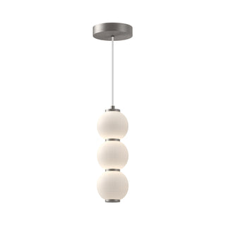 Buy brushed-nickel-opal-matte-glass-and-white-shade Bijou Pendant by Alora