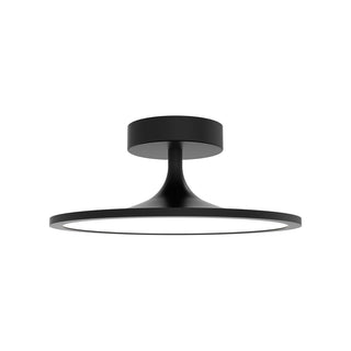 Buy matte-black-with-frosted-acrylic-diffuser-glass-and-white-shade Issa Semi-Flush Mount Flush Mount Ceiling Light by Alora