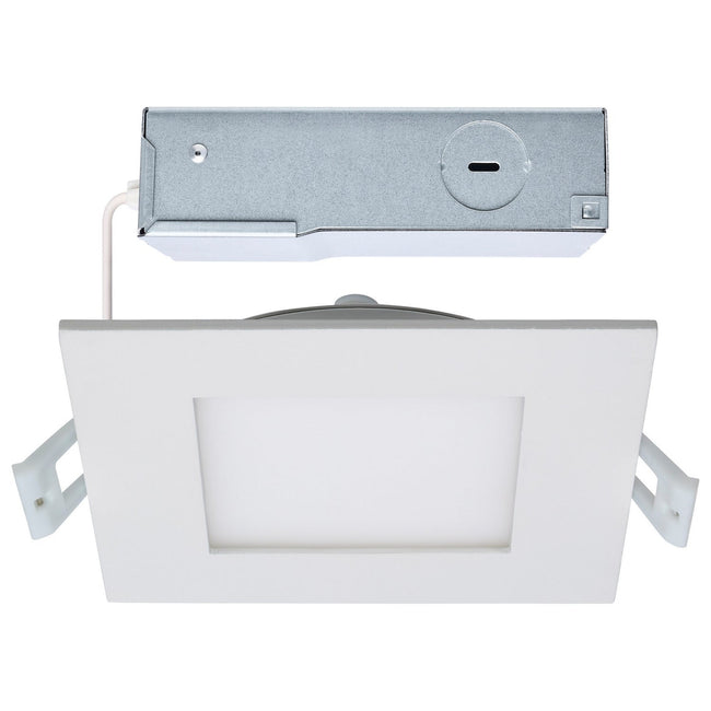 Satco Surface Mount/Canless Downlight - One Light (4.75"L x 4.75"W x 0.99"H), White with Frost Glass, 2700K [Satco-S11829R1|MAIN]