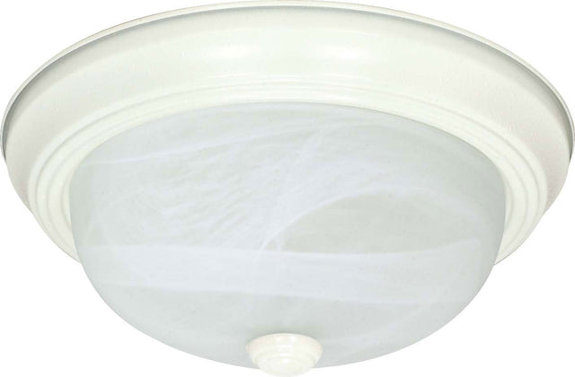 Flush Mounts Textured White Outdoor (Damp) Flush Mount Ceiling Light by Nuvo Lighting
