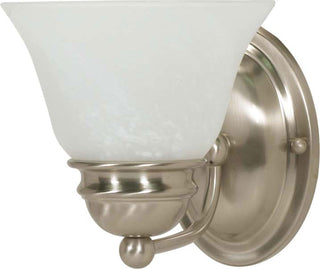 Buy brushed-nickel-with-alabaster-glass-and-white-shade Empire Vanity by Nuvo Lighting