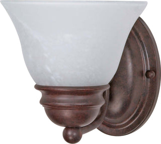 Buy old-bronze-with-alabaster-glass-and-white-shade Empire Vanity by Nuvo Lighting