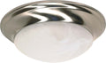 Twist and Lock Brushed Nickel Outdoor (Damp) Flush Mount Ceiling Light by Nuvo Lighting