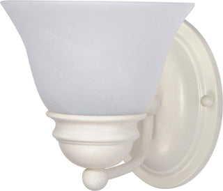 Buy textured-white-with-alabaster-glass-and-white-shade Empire Vanity by Nuvo Lighting