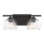 Glint 15.5" Wide 2-Light Vanity (2-Light Vanity - Dark Bronze with Clear and Clear Seeded Glass)