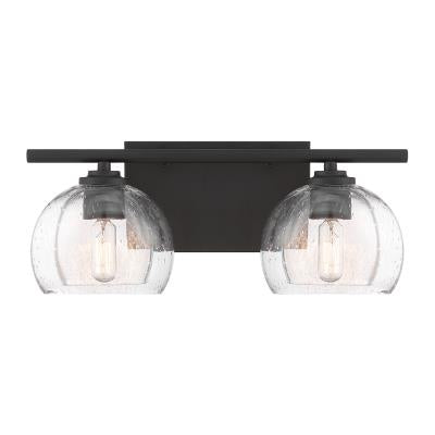 Glint 15.5" Wide 2-Light Vanity (2-Light Vanity - Dark Bronze with Clear and Clear Seeded Glass)