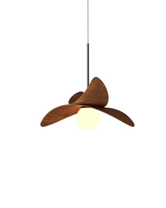 Organic Pendant 1647 by Accord Lighting - Imbuia with Frosted Glass Glass and White Shade [Accord Lighting-1647.06|MAIN]