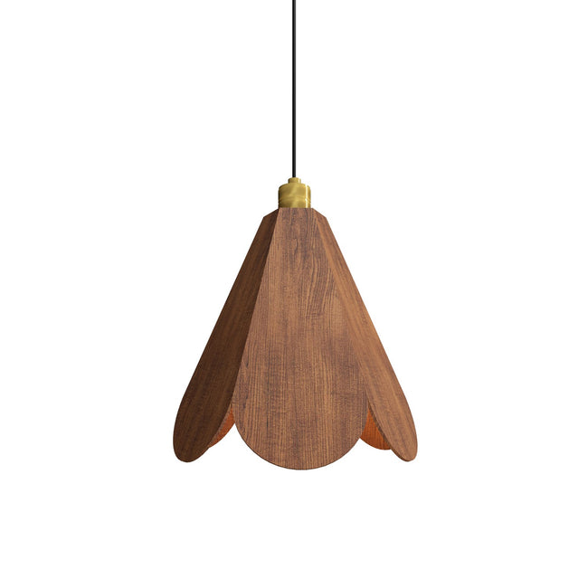 Spin Pendant 1655 by Accord Lighting - Imbuia and Woven/Natural Shade [Accord Lighting-1655.06|MAIN]