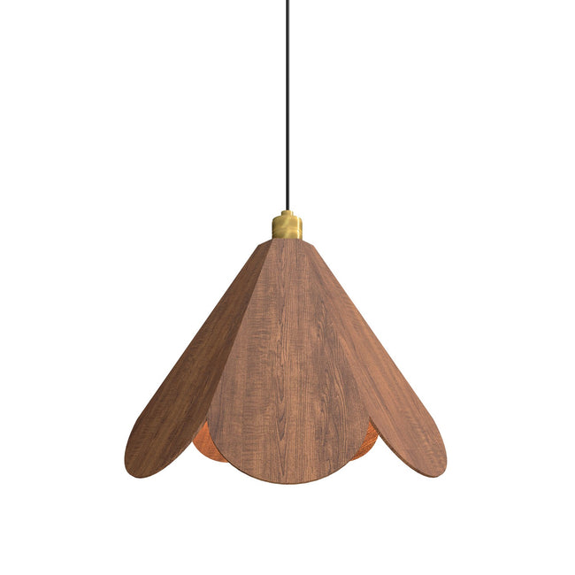 Facet Pendant 1656 by Accord Lighting - Imbuia and Woven/Natural Shade [Accord Lighting-1656.06|MAIN]