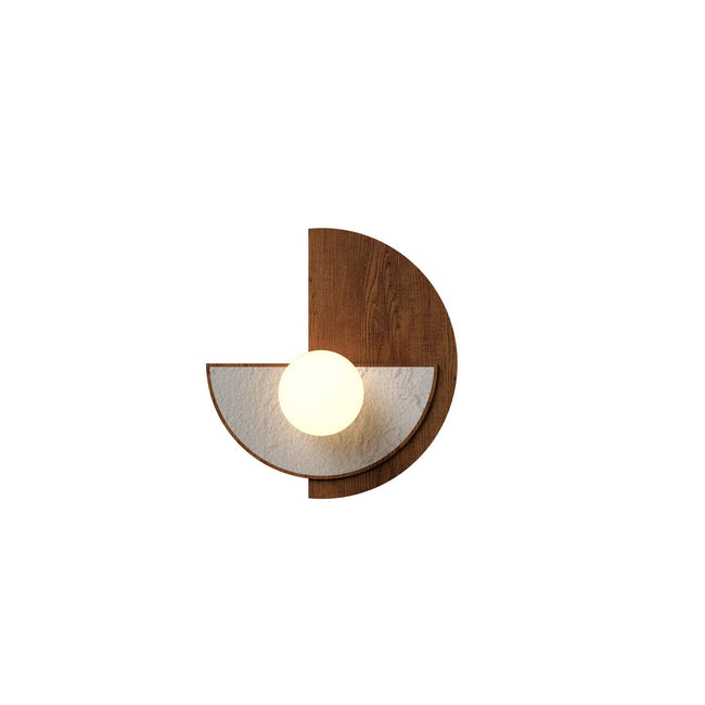 Organic Wall Lamp 4256 by Accord Lighting - Imbuia with Frosted Glass Glass [Accord Lighting-4256.06|MAIN]