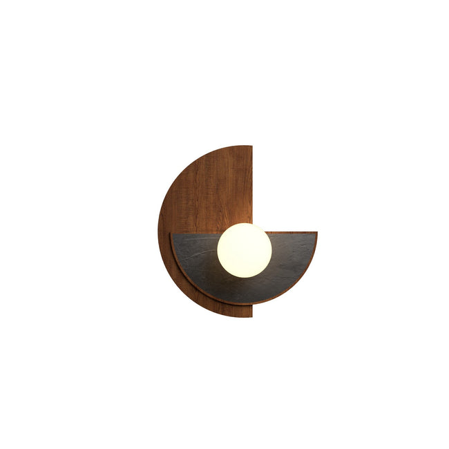 Physalis Wall Lamp 4255 by Accord Lighting - Imbuia with Frosted Glass Glass [Accord Lighting-4255.06|MAIN]