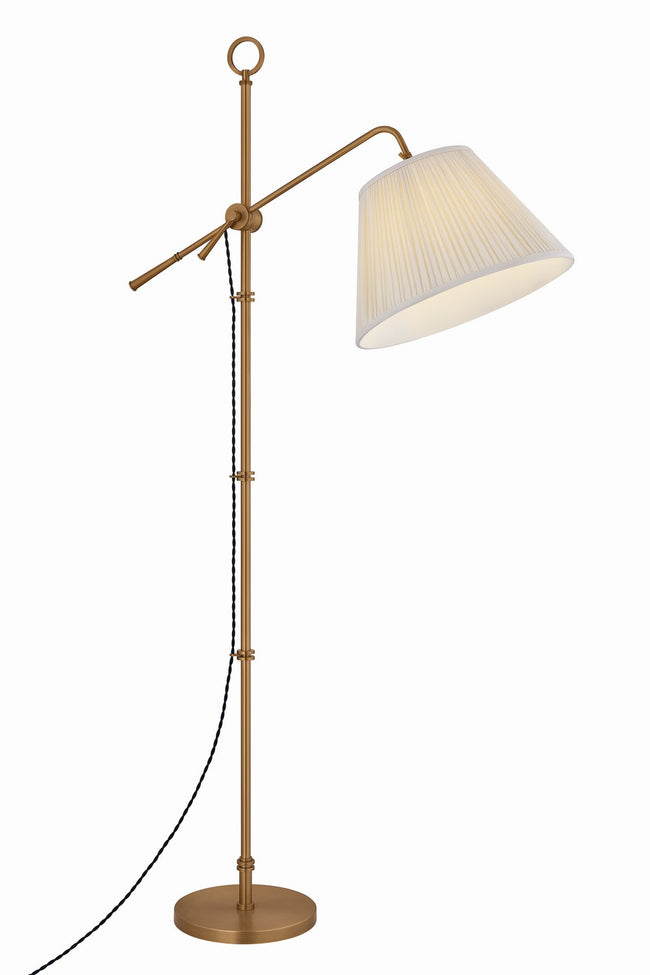 Phillipsburg Floor Lamp by Hudson Valley - Patina Brass with Cream Linen Glass [Hudson Valley-L4331-PBR|MAIN]