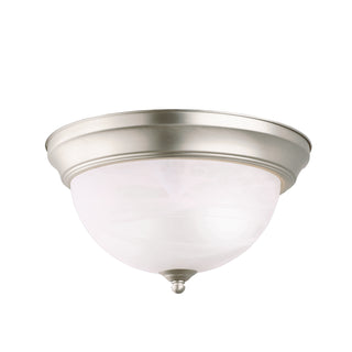 Buy brushed-nickel-with-alabaster-glass-and-white-shade Flush Mount Ceiling Light by Kichler