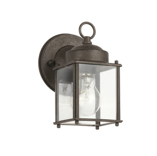 Buy tannery-bronze-with-clear-glass-and-clear-shade Outdoor (Wet) Wall Lantern by Kichler