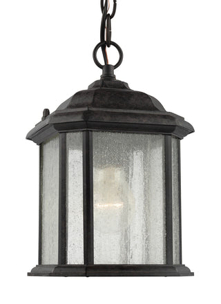 Buy oxford-bronze-with-clear-seeded-glass-and-clear-seedy-shade Kent Outdoor (Damp) Hanging Lanterns by Generation Lighting