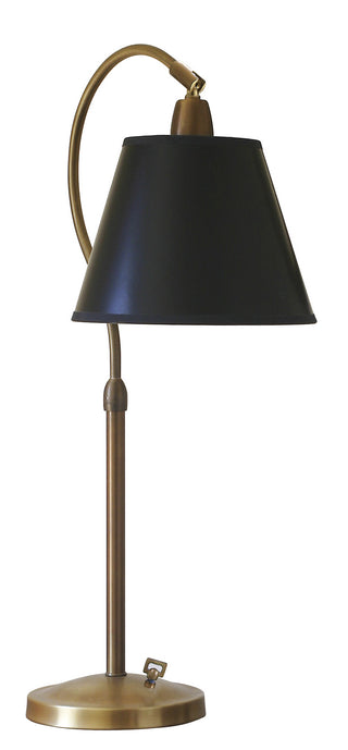 Buy weathered-brass-with-black-parchment-glass-and-black-shade Hyde Park Lamp by House of Troy