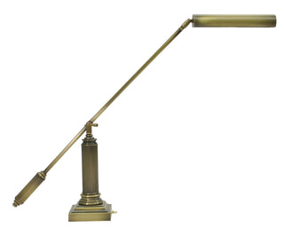 Buy antique-brass-with-metal-glass-and-metal-shade Grand Piano Desk Lamp by House of Troy