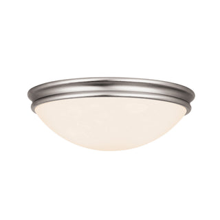 Buy brushed-steel-with-opal-glass-and-opal-shade Atom Outdoor (Damp) Flush Mount Ceiling Light by Access