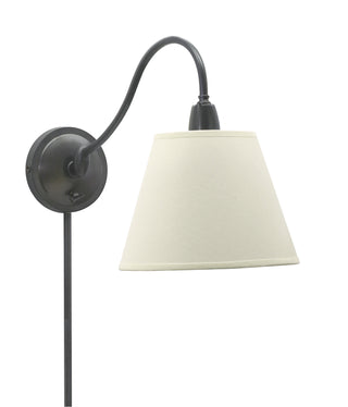Buy oil-rubbed-bronze-with-off-white-linen-hardback-glass-and-natural-cream-shade Hyde Park Sconce by House of Troy