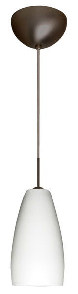 Buy bronze-with-opal-matte-8-x-4-25-x-4-25-glass-and-white-shade Chrissy Pendant by Besa