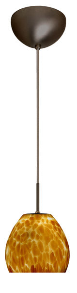 Buy bronze-with-amber-cloud-5-25-x-5-875-x-5-875-glass-and-amber-brown-shade Bolla Pendant by Besa