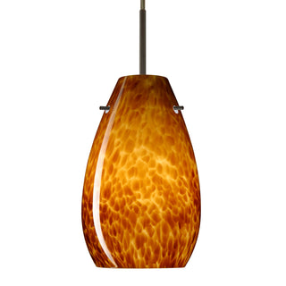 Buy bronze-with-amber-cloud-9-5-x-6-x-6-glass-and-amber-brown-shade Pera Pendant by Besa